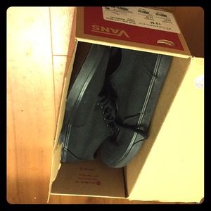 Black on black Vans
